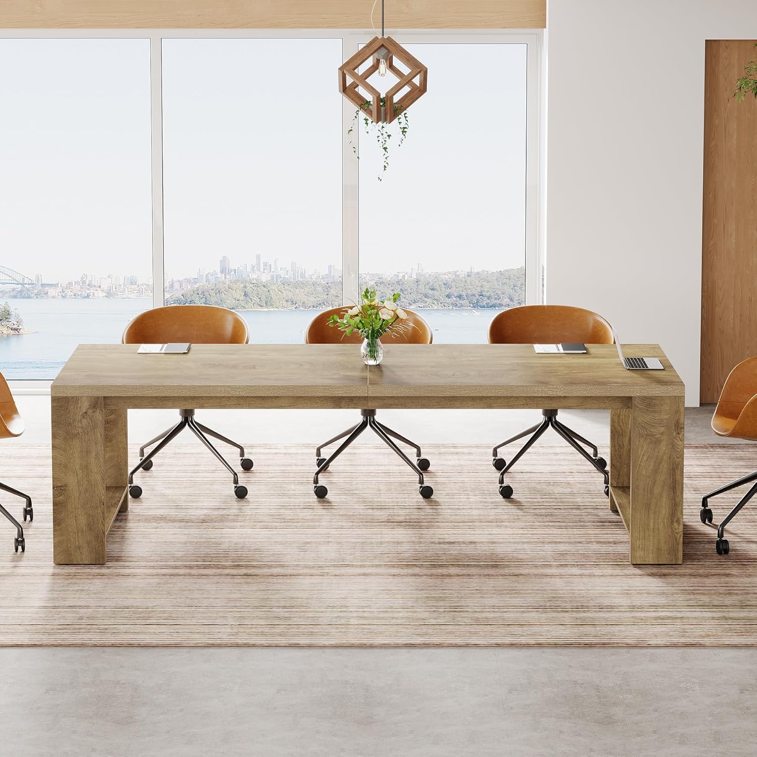 Office Furniture Custom - 87in Rectangular Conference Table Seats 6-8
