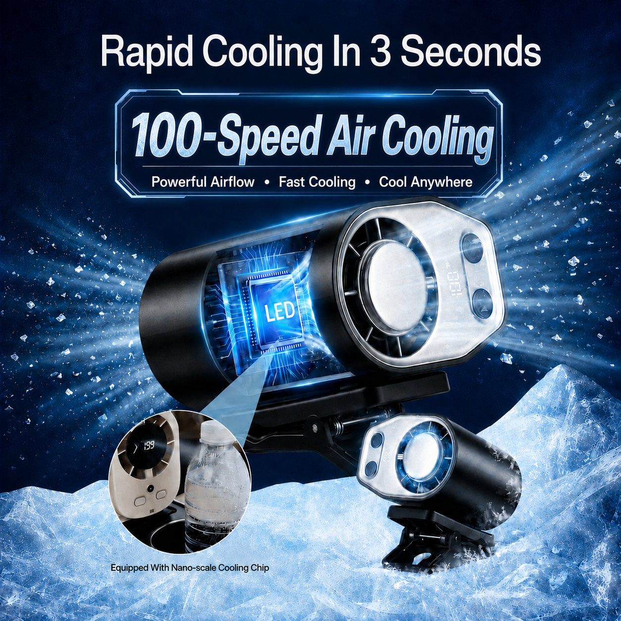 Office Furniture Table - Semiconductor Cooling Clip on Fan Intelligent