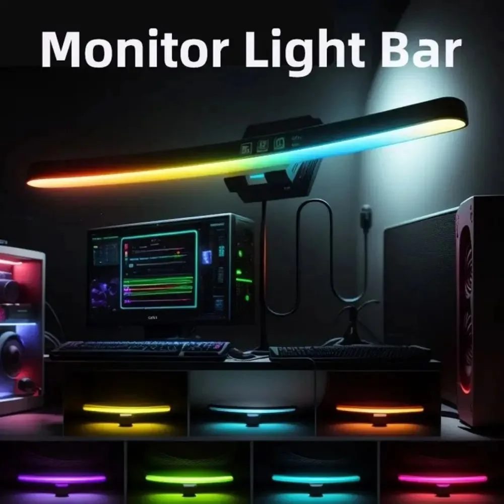 Office Furniture Table - Curved Monitor Light Bar 3 Color