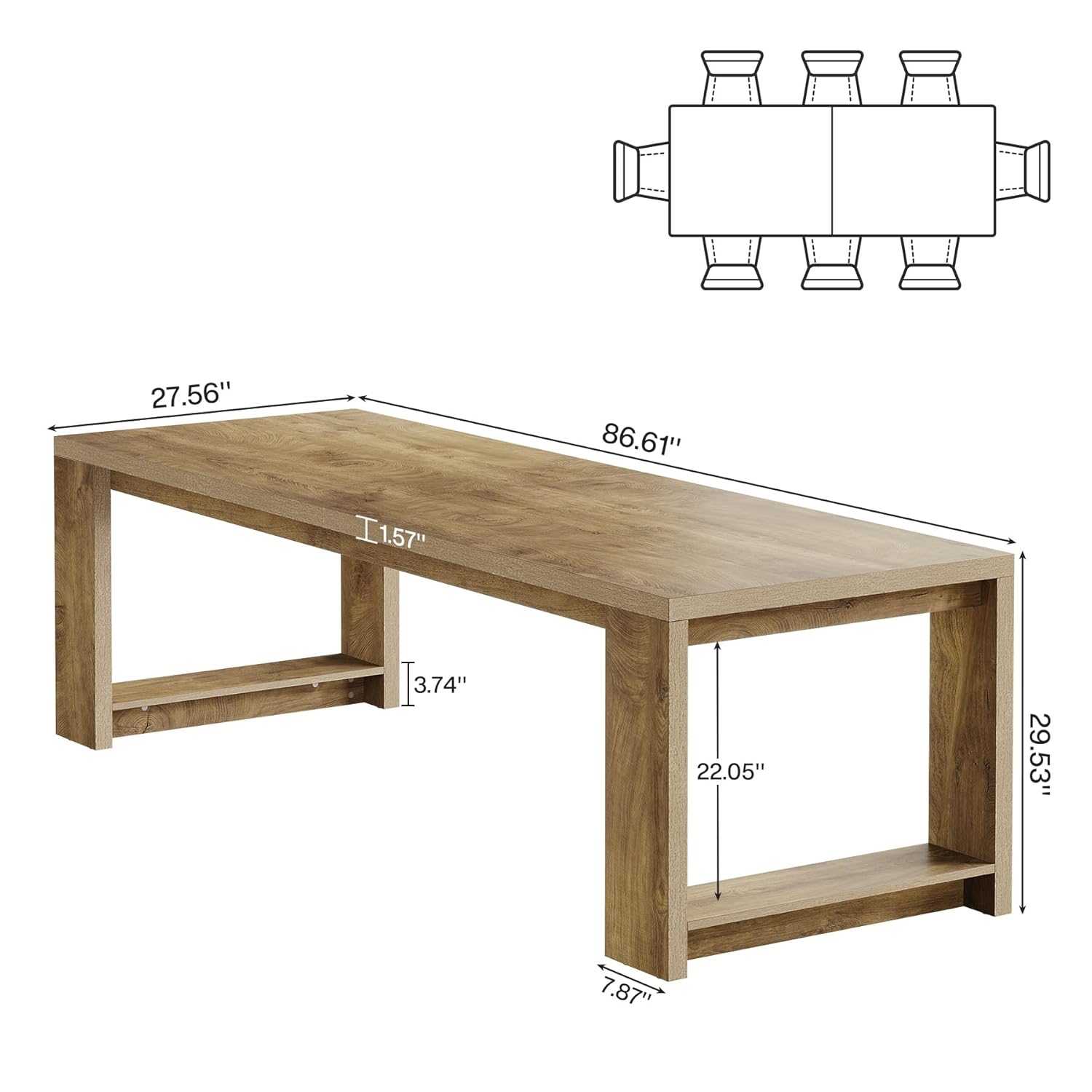 87in Rectangular Conference Ta - огляд і ціна Office Furniture Custom
