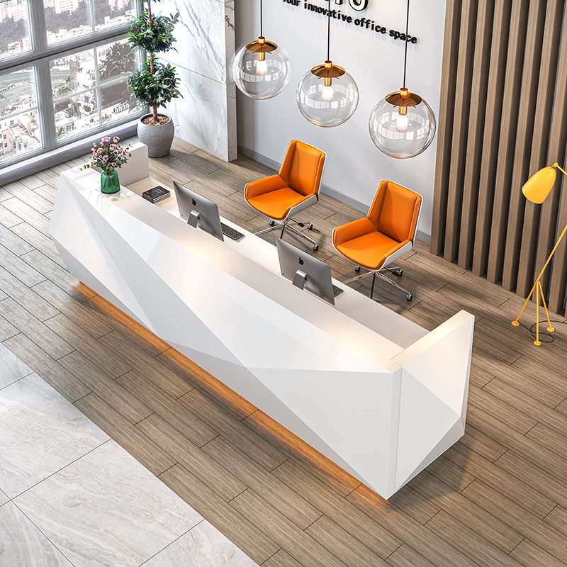 White Paint Simple Reception D - огляд і ціна Office Furniture Company