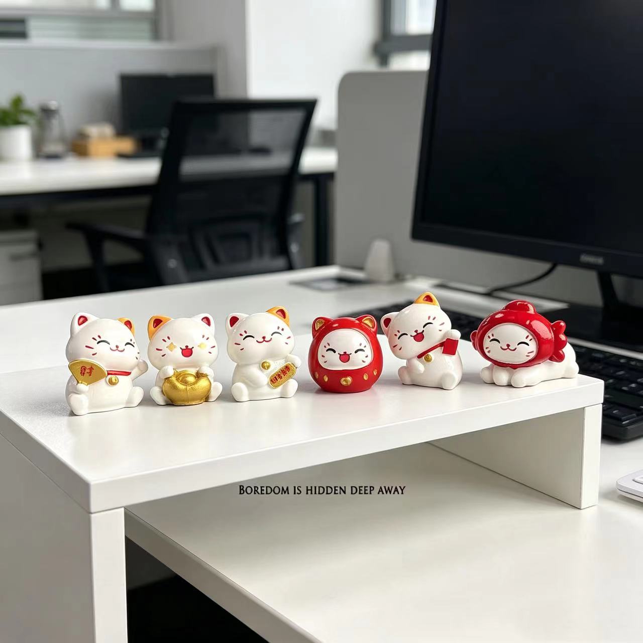 6 Cute Money-Drawing Cat Kitte - огляд і ціна Office Furniture Table
