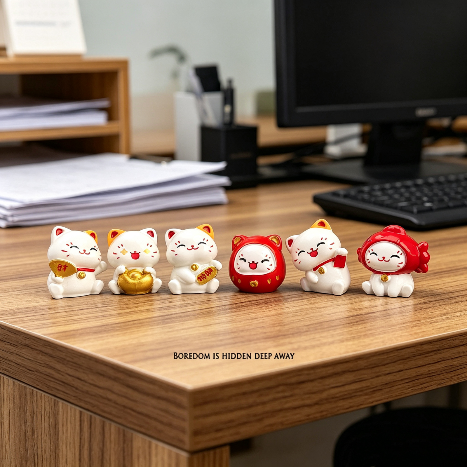 6 Cute Money-Drawing Cat Kitte - огляд і ціна Office Furniture Table