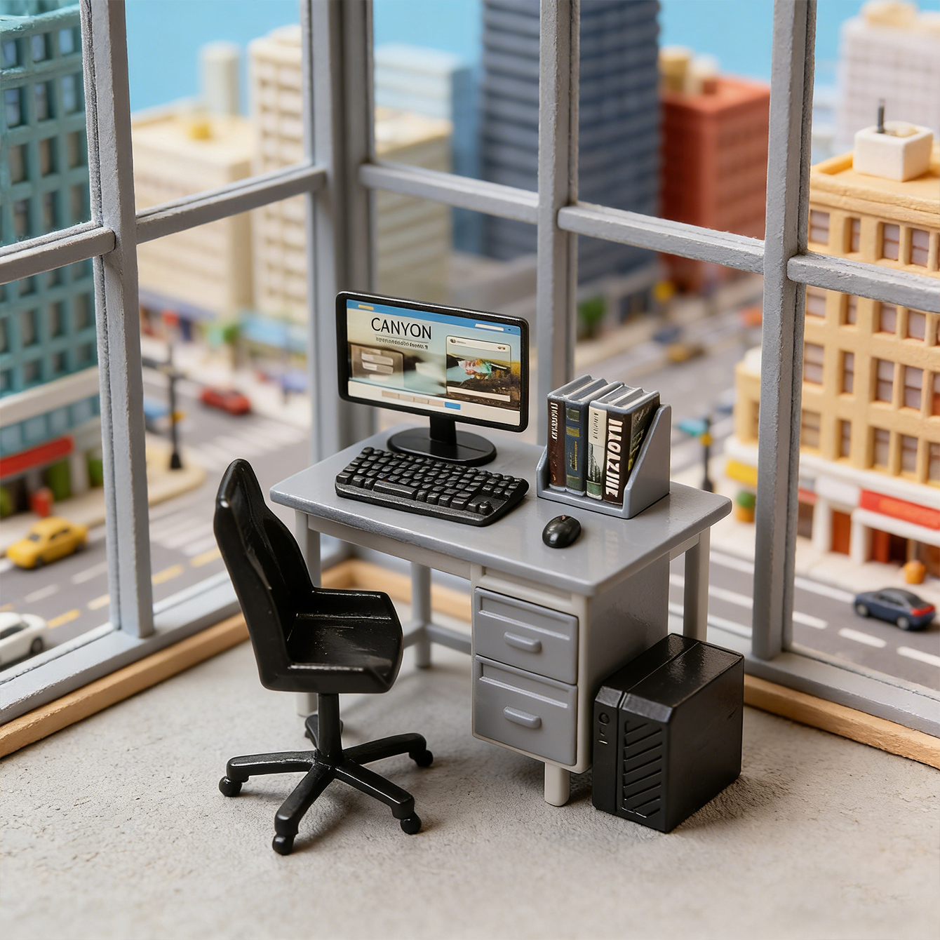 Miniature desk computer set: m - огляд і ціна Office Furniture Table