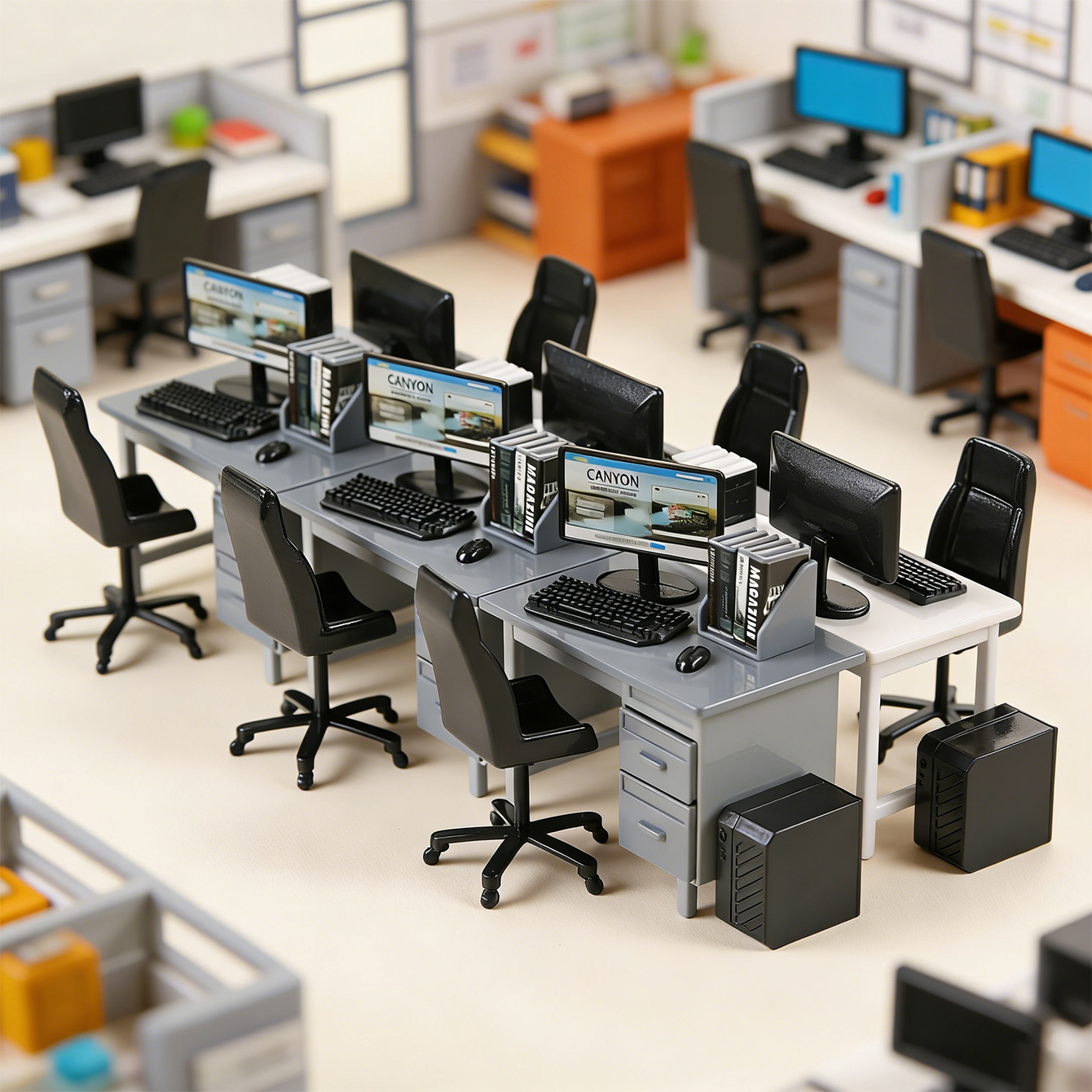 Miniature desk computer set: m - огляд і ціна Office Furniture Table