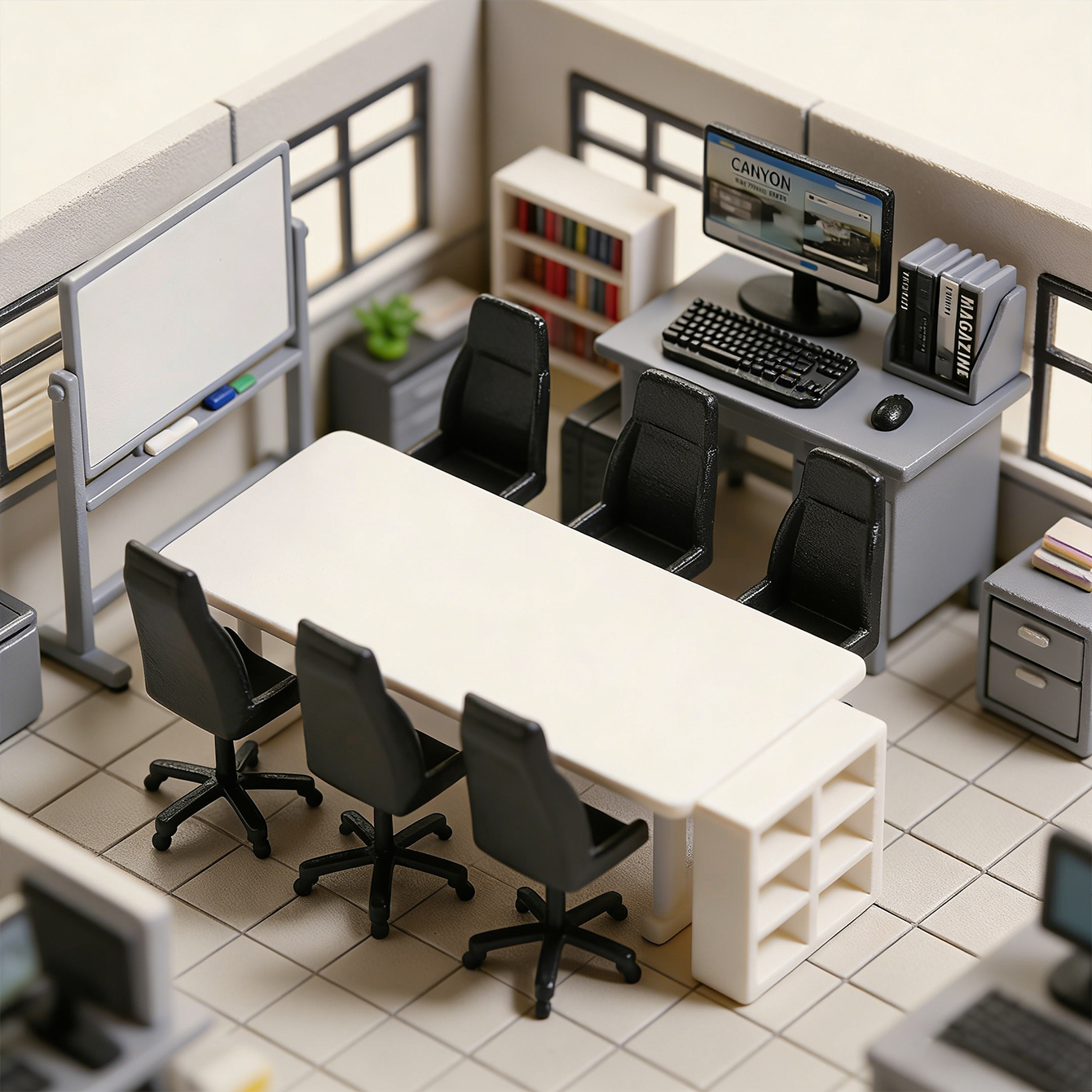 Miniature desk computer set: m - огляд і ціна Office Furniture Table