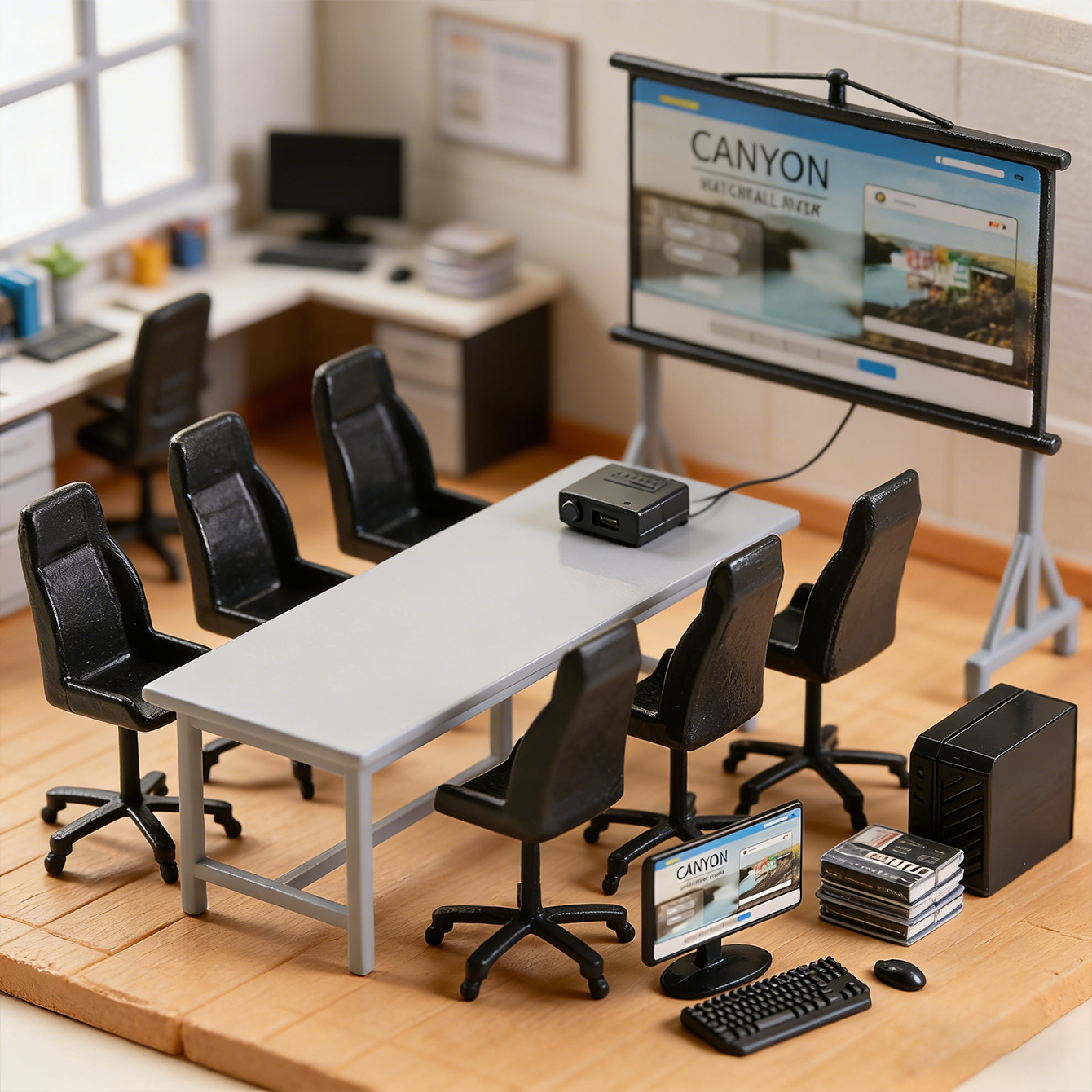 Miniature desk computer set: m - огляд і ціна Office Furniture Table
