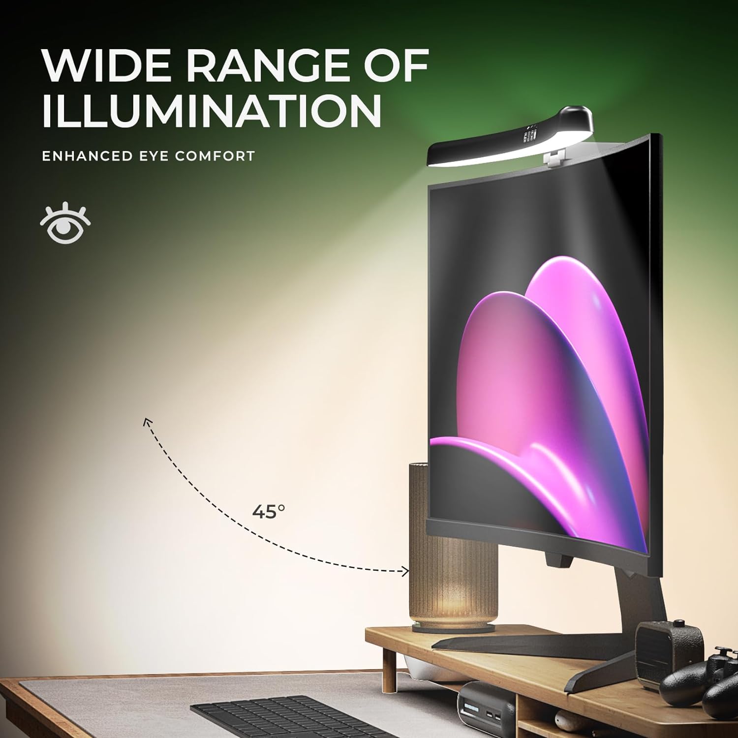 Curved Monitor Light Bar 3 Col - огляд і ціна Office Furniture Table